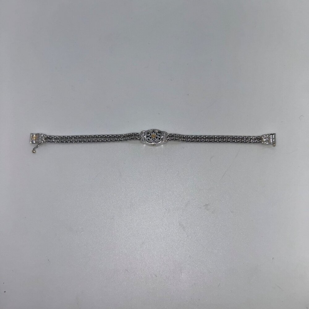 John Medeiros 2-Strand Bracelet Rhodium-Plated Bracelet Champagne Crystal - Picture 14 of 15